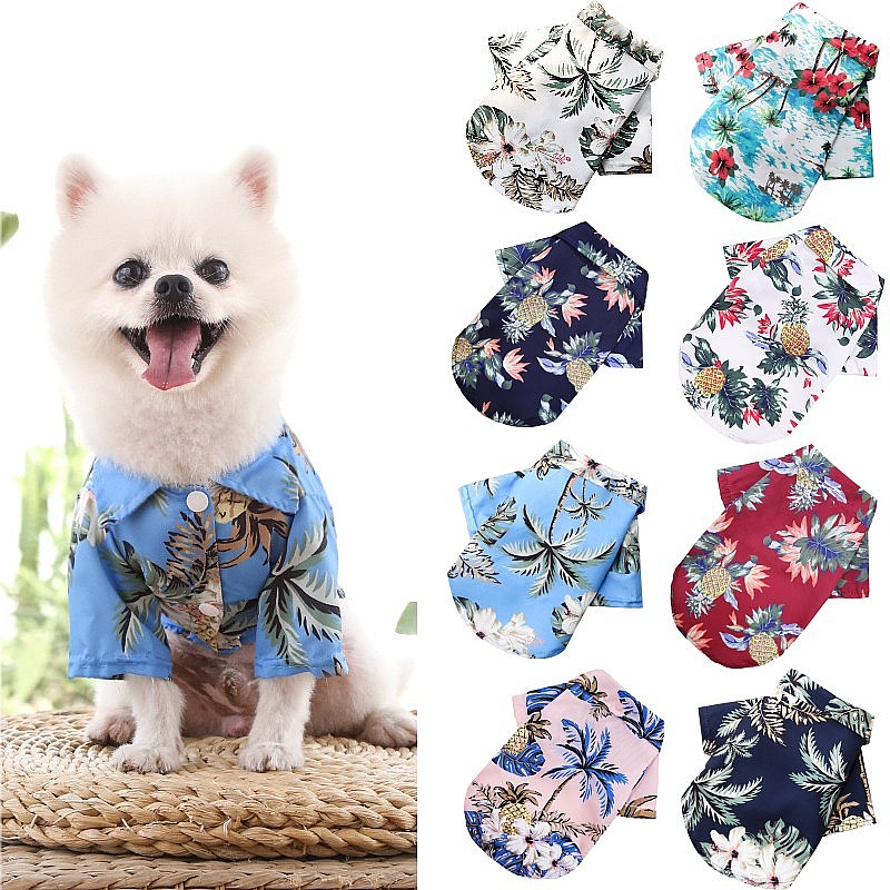 Summer Dog Clothing - Hawaii Plaj Stili Köpek Kıyafetleri Köpek