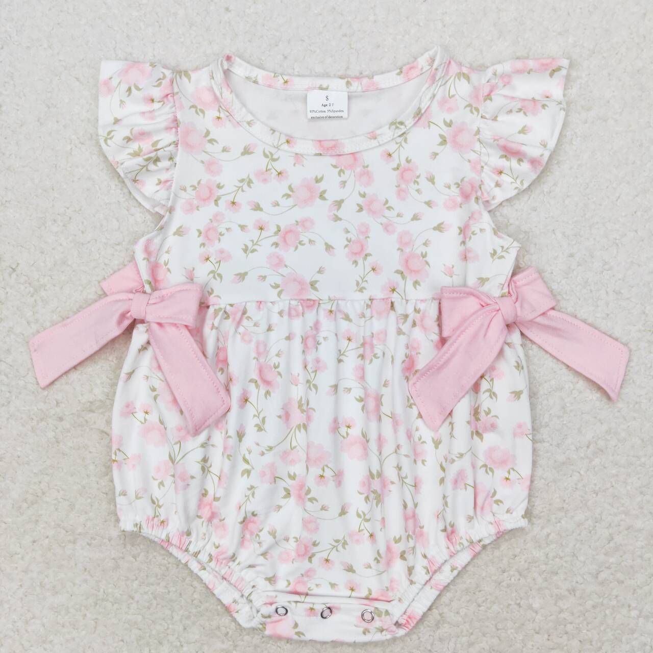 Summer Clothing Kids Sale - Bebek kız pembe çiçek tulum giyim