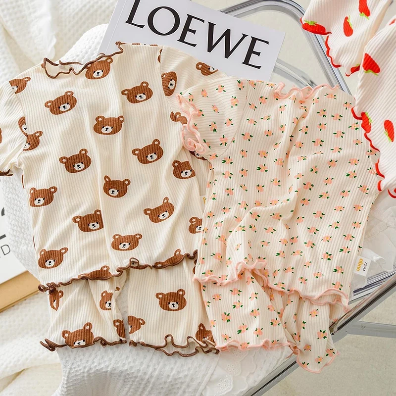 Summer Clothing Newborn - 2026 Yaz pamuklu karikatür rahat pijama
