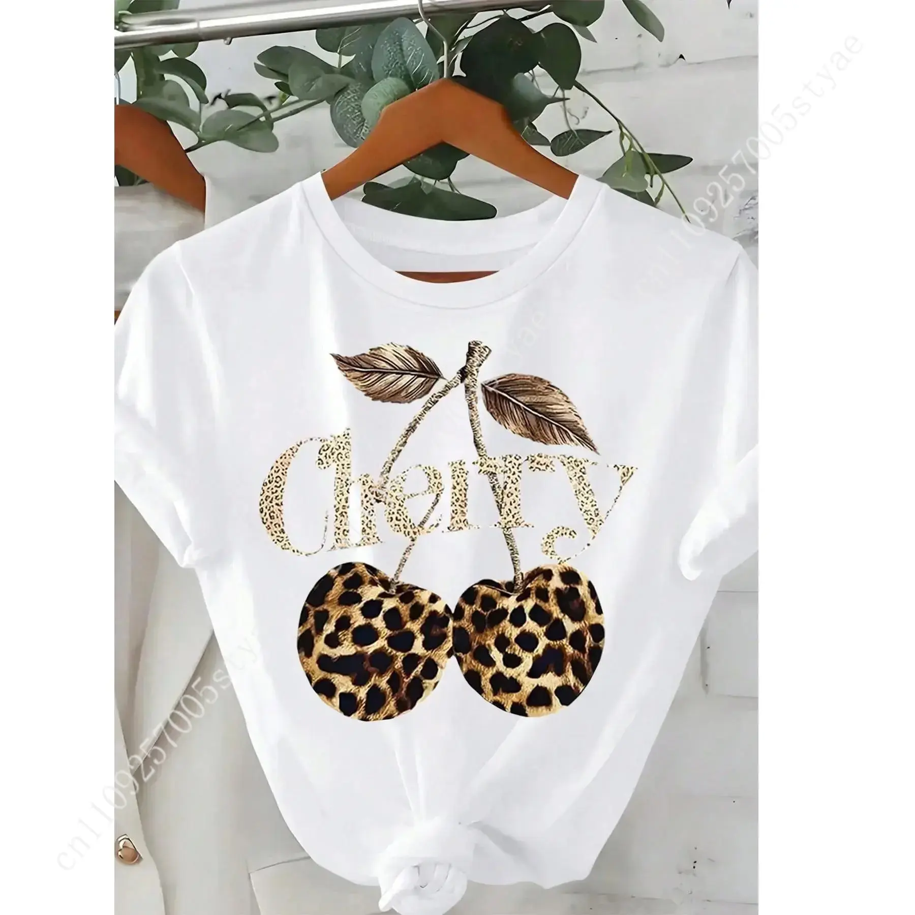 Summer Quilt - Kadınlar için Kiraz ve Leopar Desenli