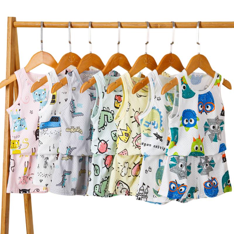 Summer Clothing Newborn - Yürümeye başlayan erkek giysileri kolsuz çocuk