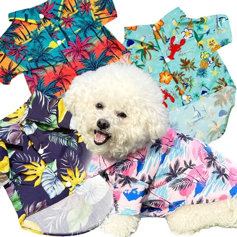 Summer Dog Clothing - Hawaiian Gömlek Köpekler ve Kediler için