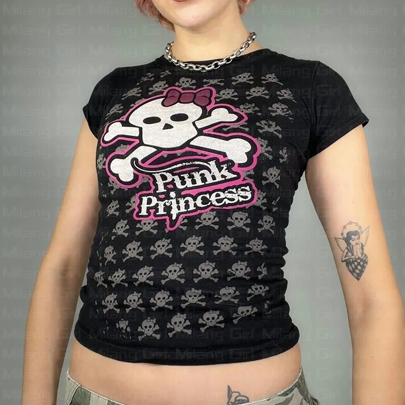Summer Clothing Newborn - Streetwear estetik Y2k giysi gotik Emo