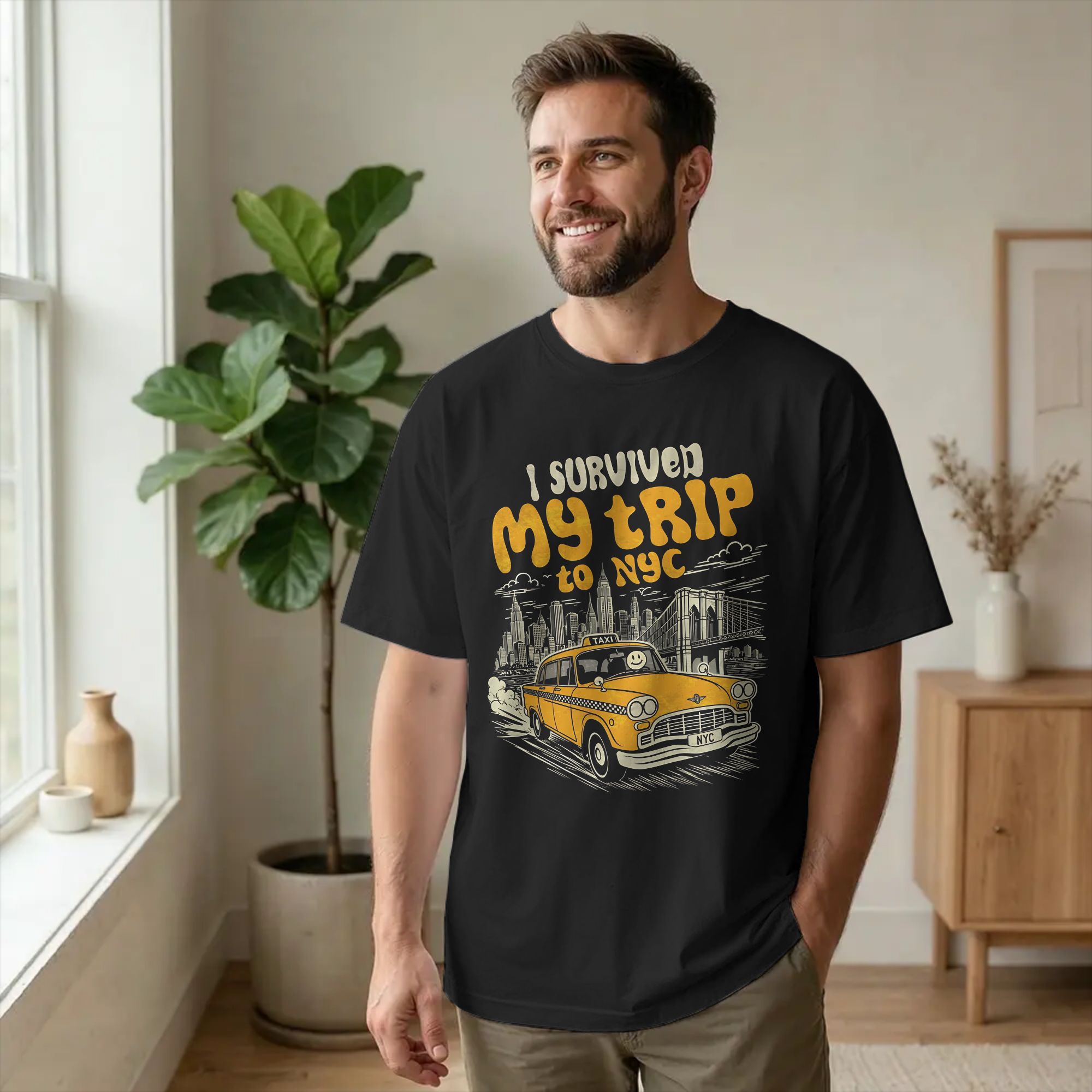 Summer Clothing Nyc - Vintage Komik New York Seyahatimden Sağ