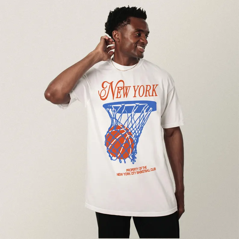 Summer Clothing Nyc - New York Basketbol Tişörtü Erkek ve