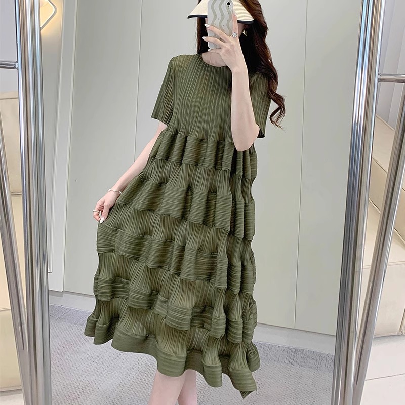 Kadın için Miyake pilili elbis - Summer Clothing For Teen Girls incelemesi ve fiyatı