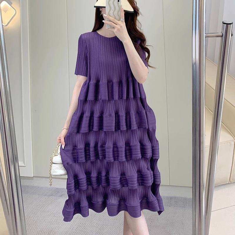 Kadın için Miyake pilili elbis - Summer Clothing For Teen Girls incelemesi ve fiyatı