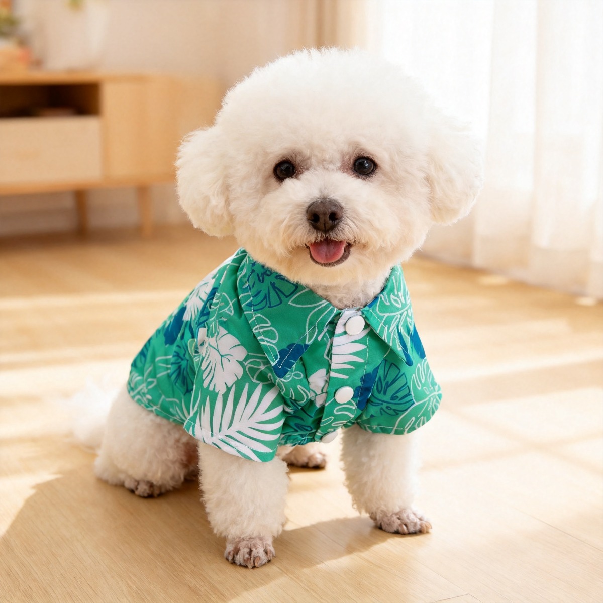 Kedi Çiçekli Gömlek, Hafif İlk - Summer Dog Clothing incelemesi ve fiyatı