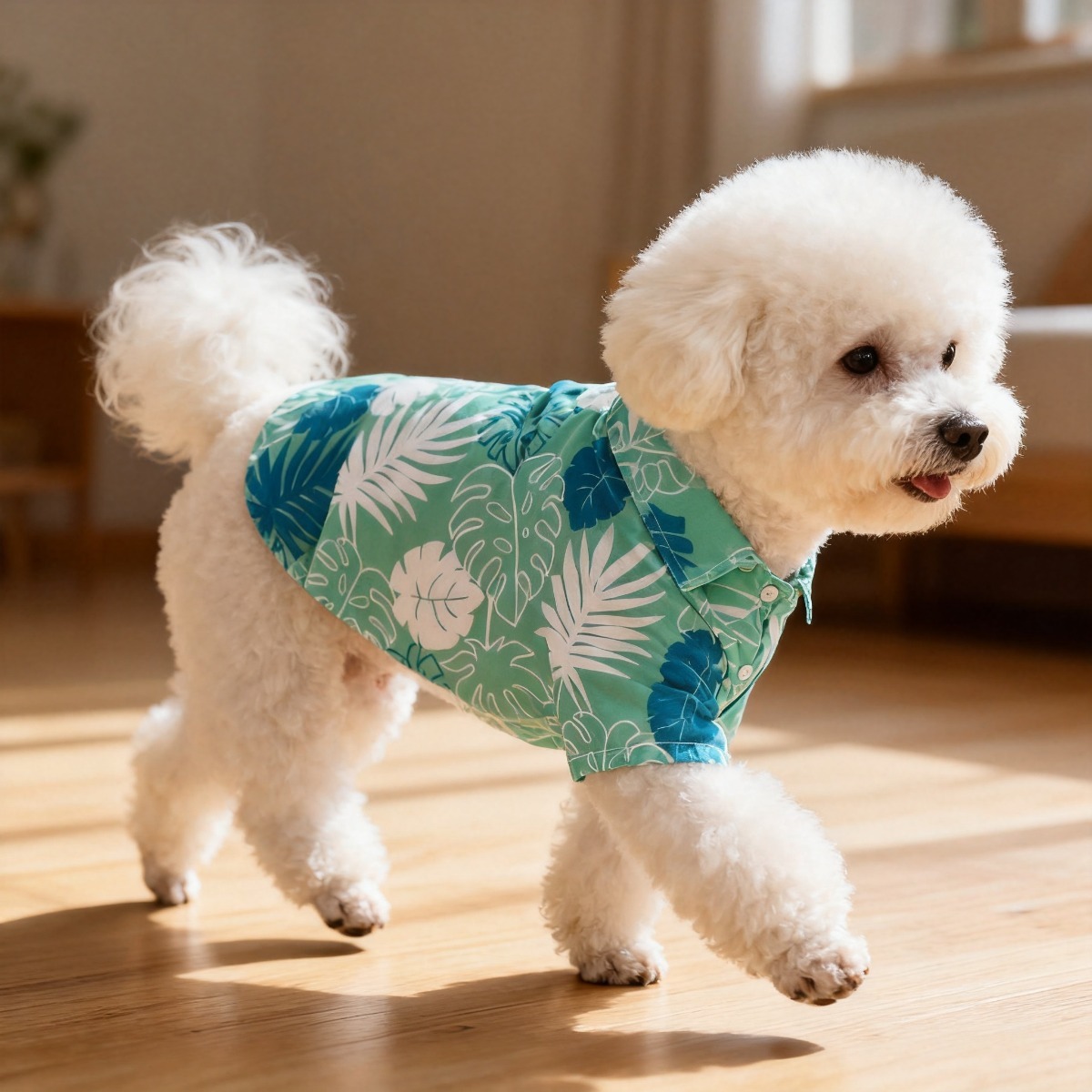 Kedi Çiçekli Gömlek, Hafif İlk - Summer Dog Clothing incelemesi ve fiyatı