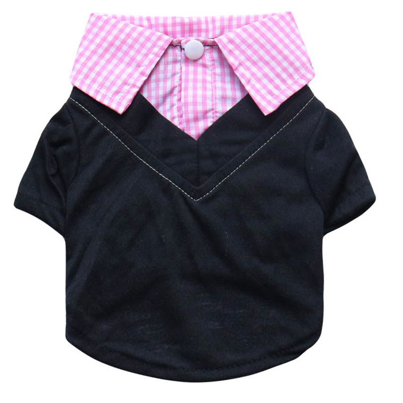 Ekose köpek gömlek sahte iki p - Summer Dog Clothing incelemesi ve fiyatı