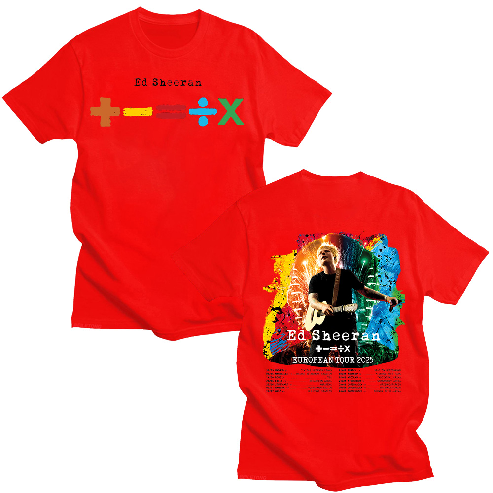 Ed Sheeran Avrupa Turu 2025 T- - Summer Clothing Gif incelemesi ve fiyatı